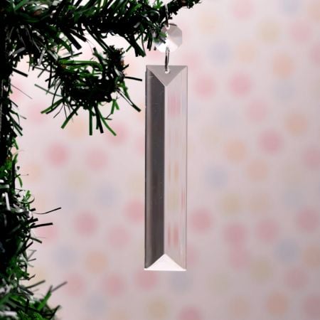 Crystal Quartz Clear Adorable Glass Christmas Ornaments in Set of 20